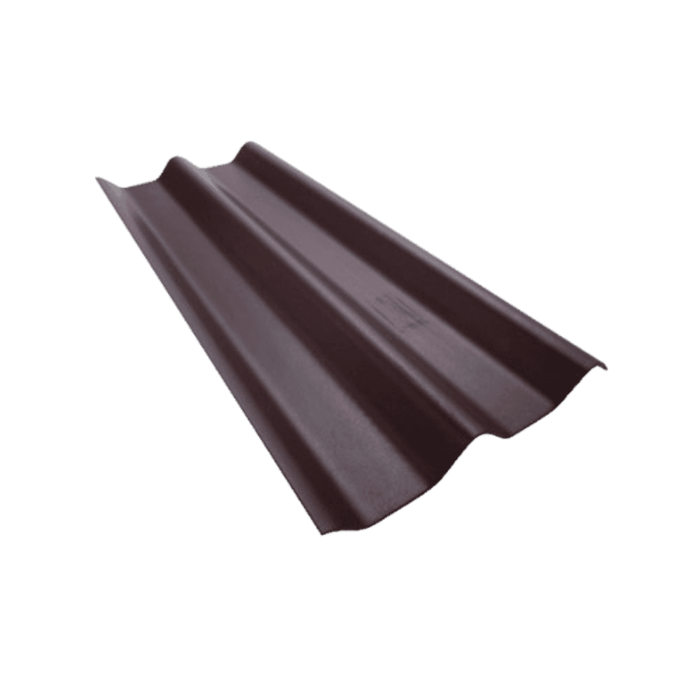 ตราเพชร กระเบื้องหลังคาลอนคู่ 0.4x50x120 ซม. สีน้ำตาลสุขสันต์