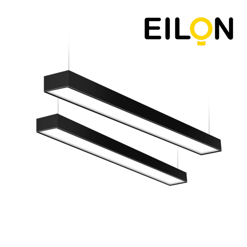 EILON โคมไฟ T8 รางคู่แขวนเพดาน ขั้วG13 รุ่น EBGD-SGT8-D120 สีดำ
