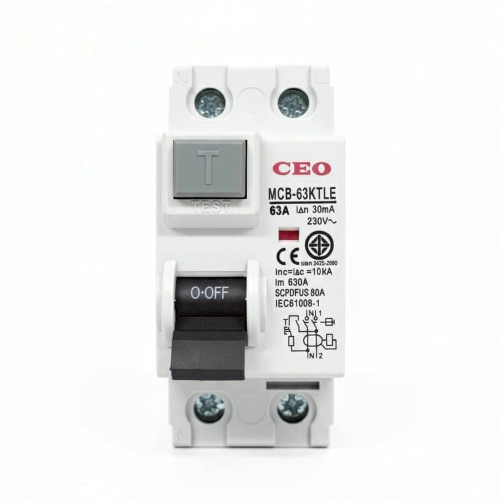 CEO เบรกเกอร์กันดูด 50A รุ่น RCCB CEO 50A สีขาว
