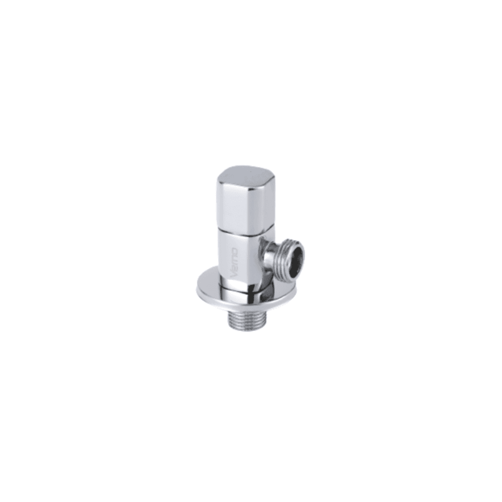 Verno สต๊อปวาล์วทองเหลือง 1 ทาง รุ่น PQS-C9SJ ขนาด 8x4.2x2.7 ซม. สีเงิน