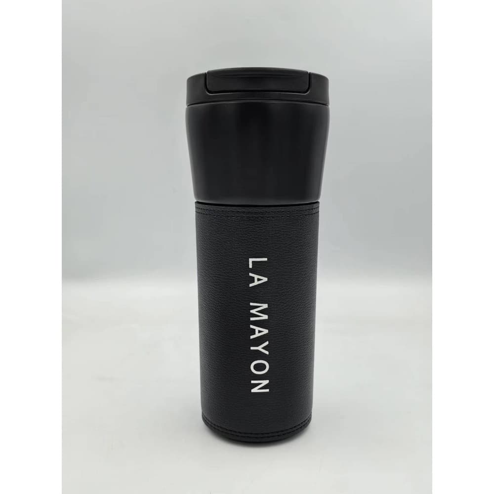 LAMAYON แก้วเก็บอุณภูมิปลอกหนัง 500 มล รุ่น ZBMT122 สีดำ