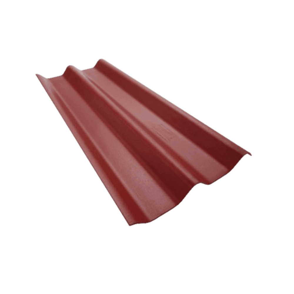 ตราเพชร กระเบื้องหลังคาลอนคู่ 0.4x50x120 ซม. สีแดงมั่งมี