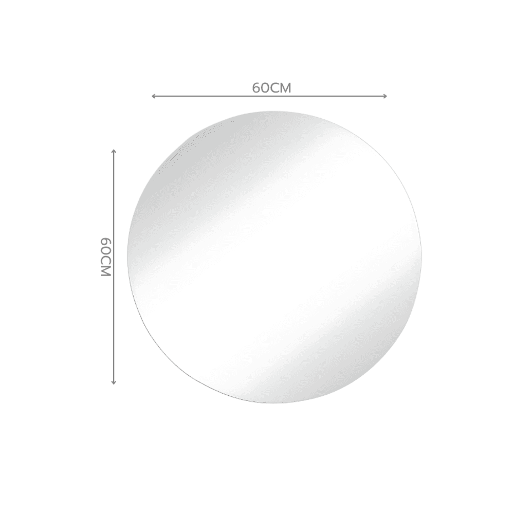 Nice กระจกเงาไม่มีกรอบ ทรงกลม รุ่น JLLS001-60 ขนาด 60x60 ซม. สีใส