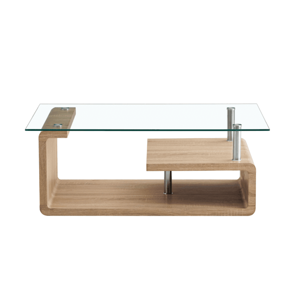 DELICATO โต๊ะกลาง รุ่น SIRINE -01 ขนาด 110x65x42 ซม. สีไม้