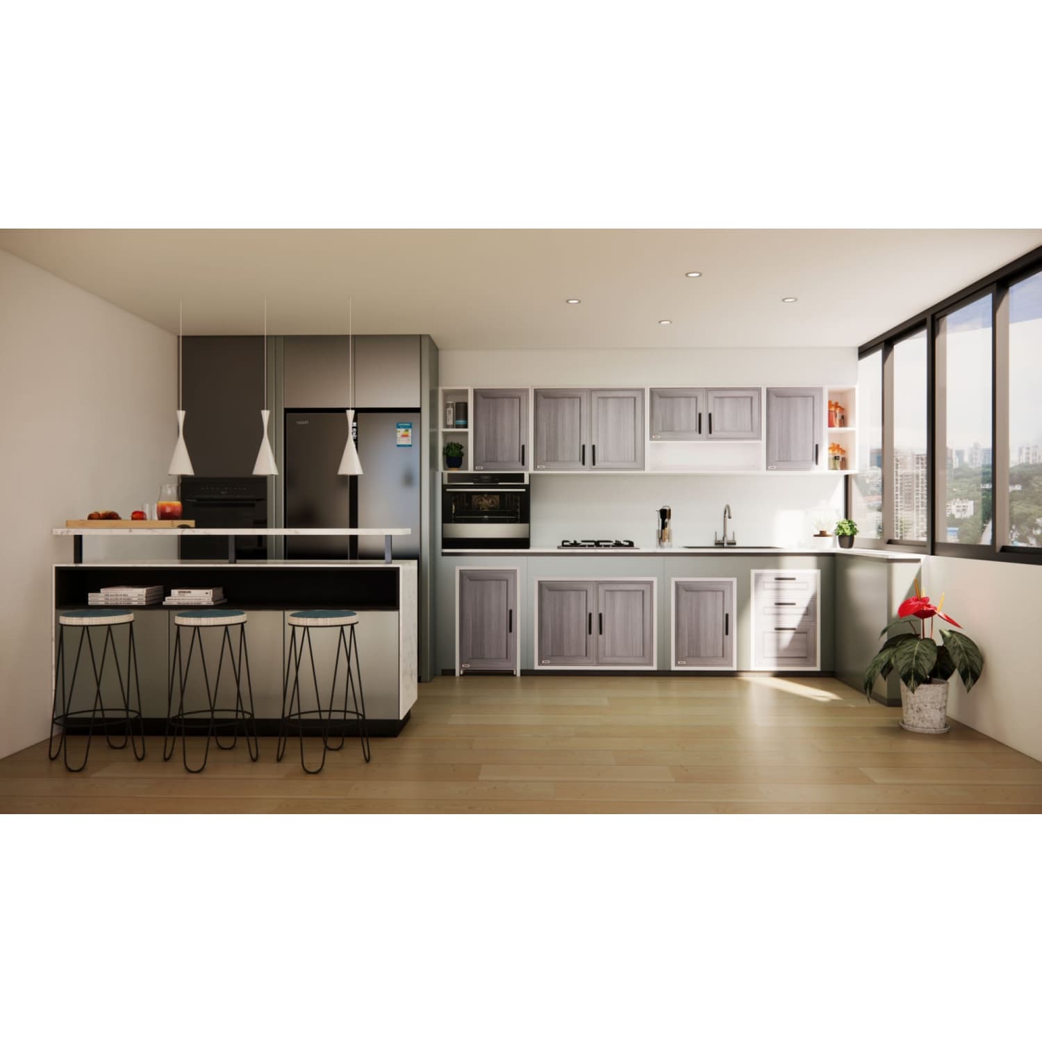 WT บานซิงค์คู่ CBS สี I GREY 4