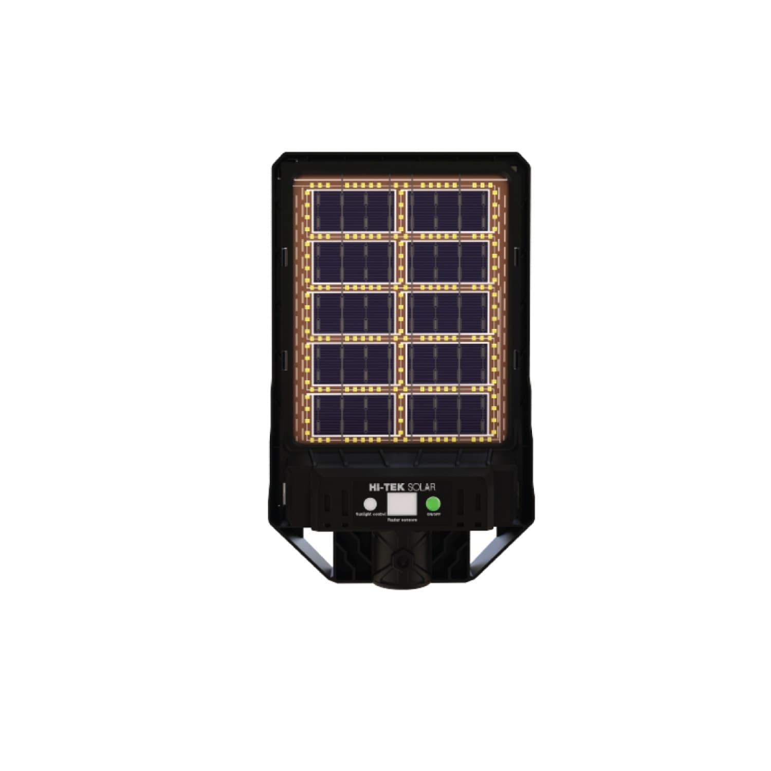HI-TEK โคมไฟถนนโซล่า LED PHOENIX ชาร์จ 2 ด้าน 60W แสงขาว 3