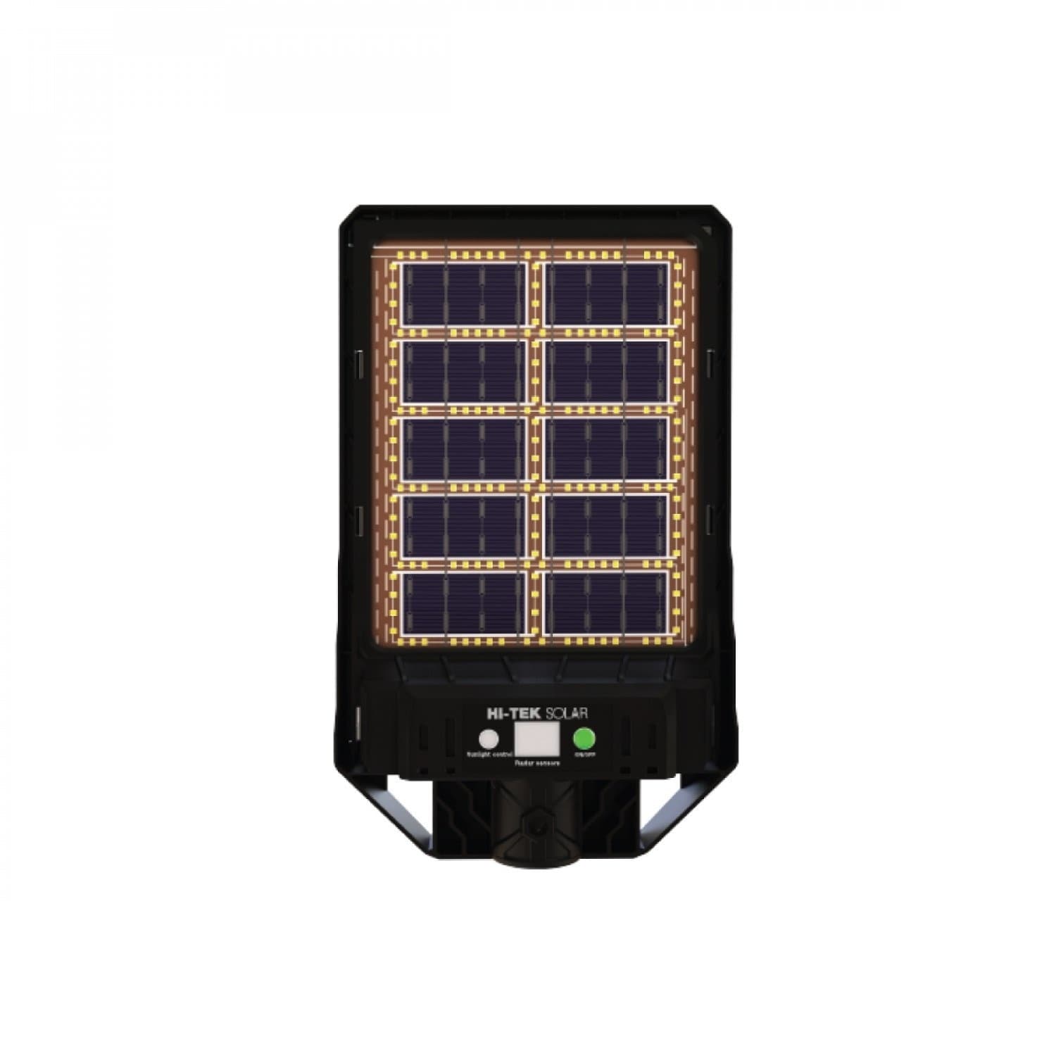 HI-TEK โคมไฟถนนโซล่า LED PHOENIX ชาร์จ 2 ด้าน 100W แสงขาว 4