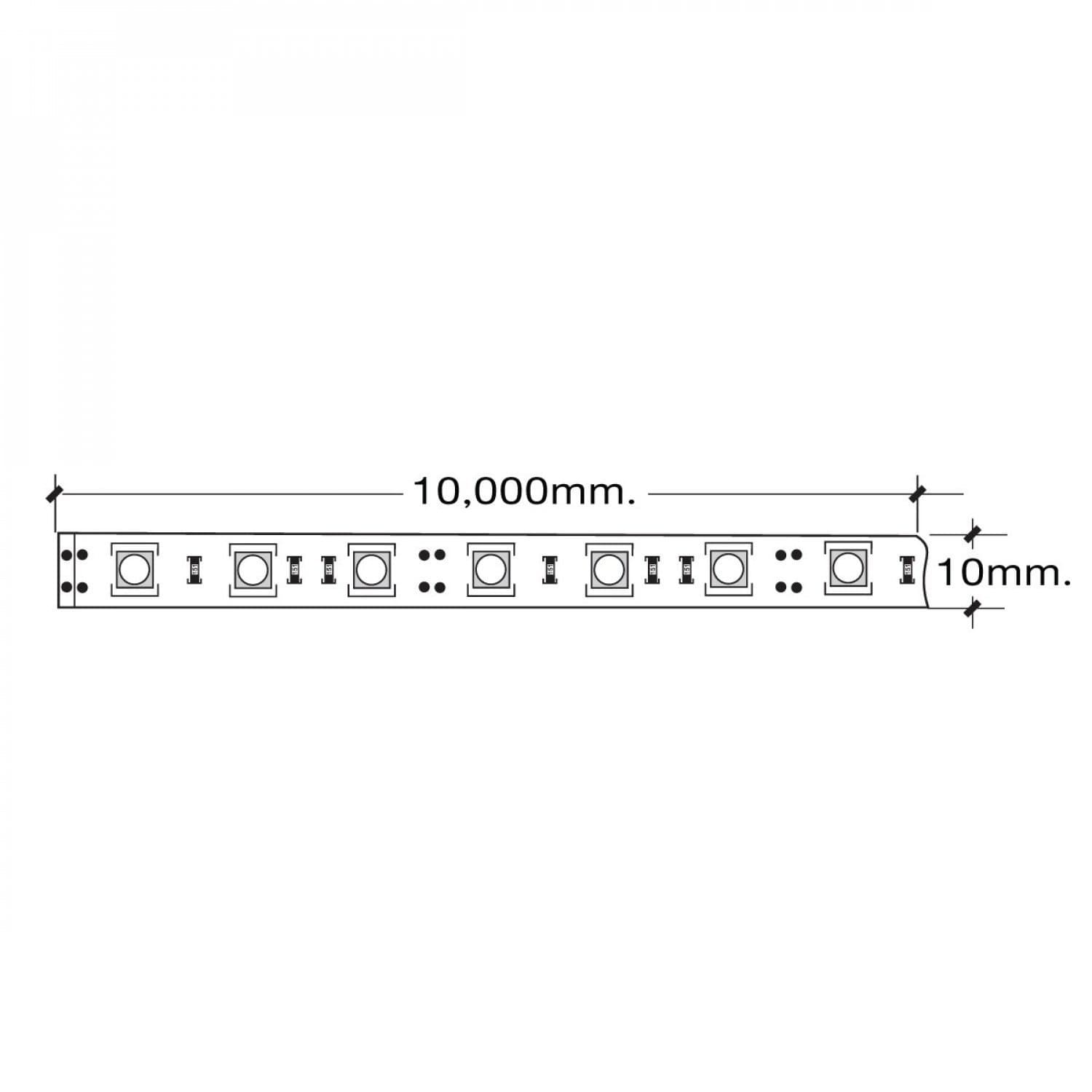 HI-TEK ชุดไฟแอลอีดีเส้นริบบิ้น 2835/120LED 220V 10M แสงนวล 3