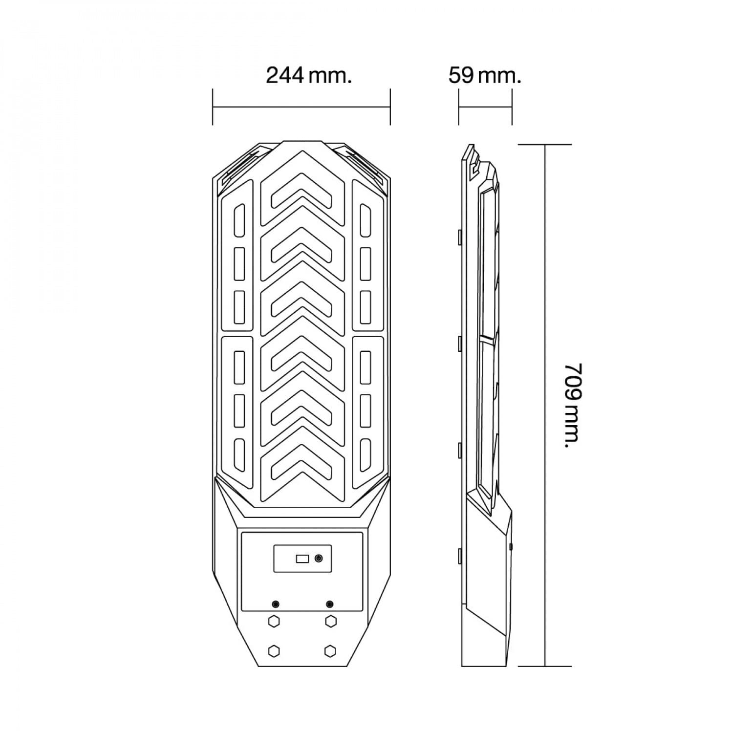 HI-TEK โคมไฟถนนโซล่า LED ARROW 150W เปลี่ยนได้ 3 แสง 4