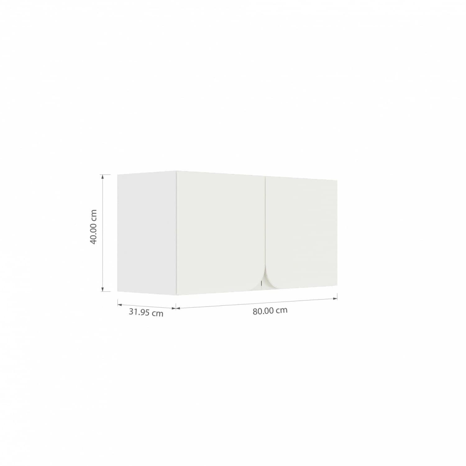 KITZCHO ตู้แขวนบานทึบตรงเปิดคู่4080 KENCURWFT4080XDI สีไดมอนด์ 5