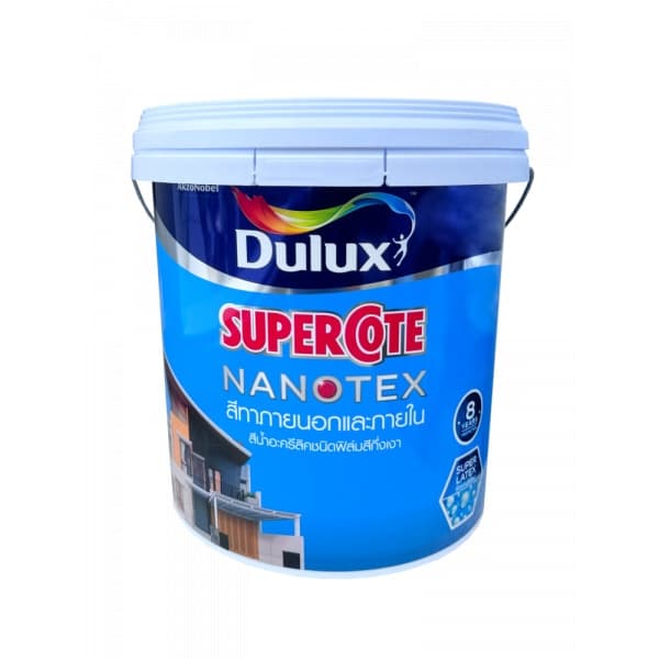 Dulux ซูเปอร์โคท นาโนเท็กซ์  ภายนอก กึ่งเงา 15L #001 สีขาว New 1