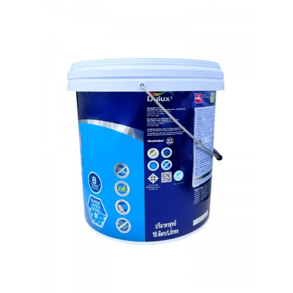 Dulux ซูเปอร์โคท นาโนเท็กซ์  ภายนอก กึ่งเงา 15L #001 สีขาว New 3