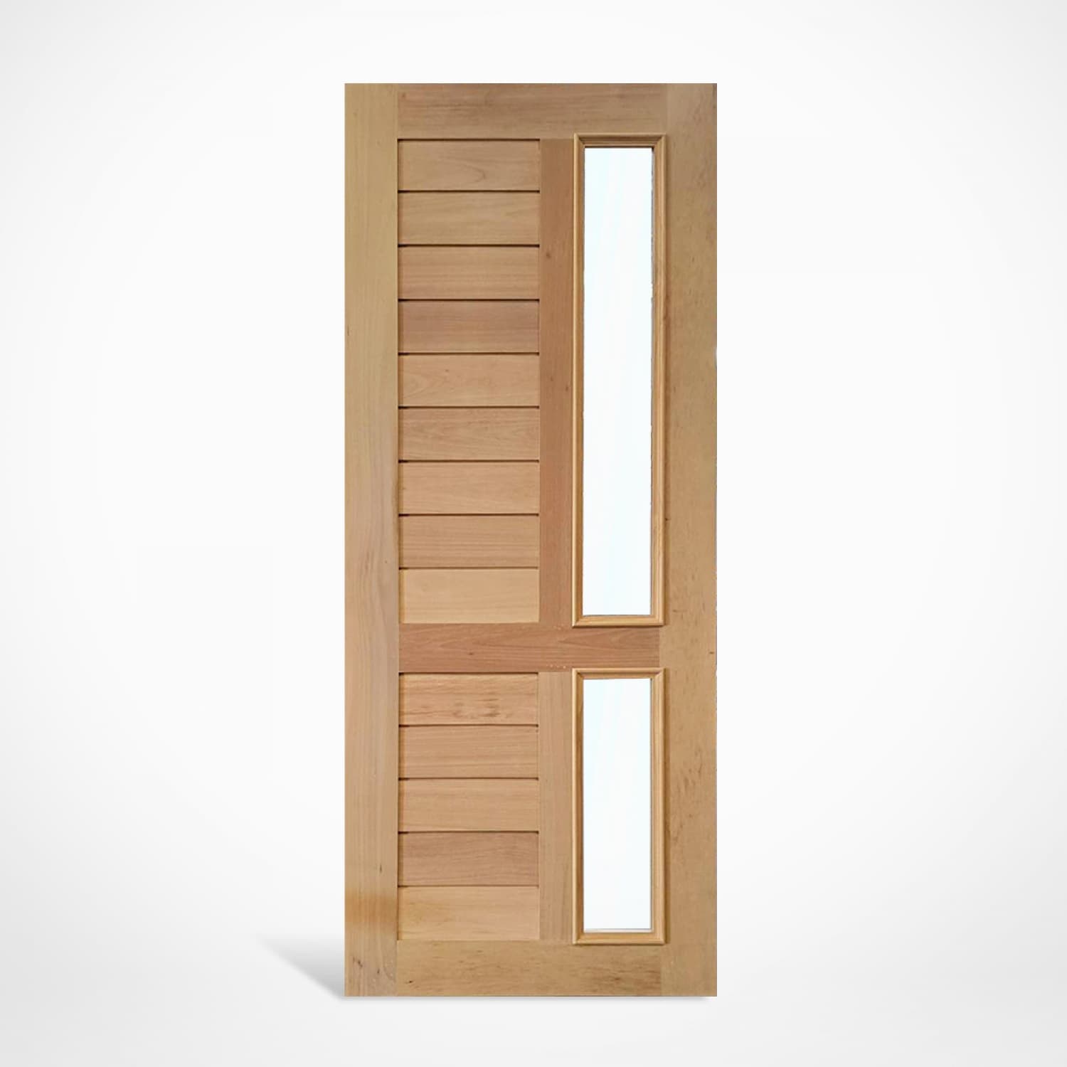 MAZTERDOOR ประตูกระจกใส 2 ช่อง  ไม้จาปาการ์ (MD60-05) ขนาด 90x220 ซม. 1