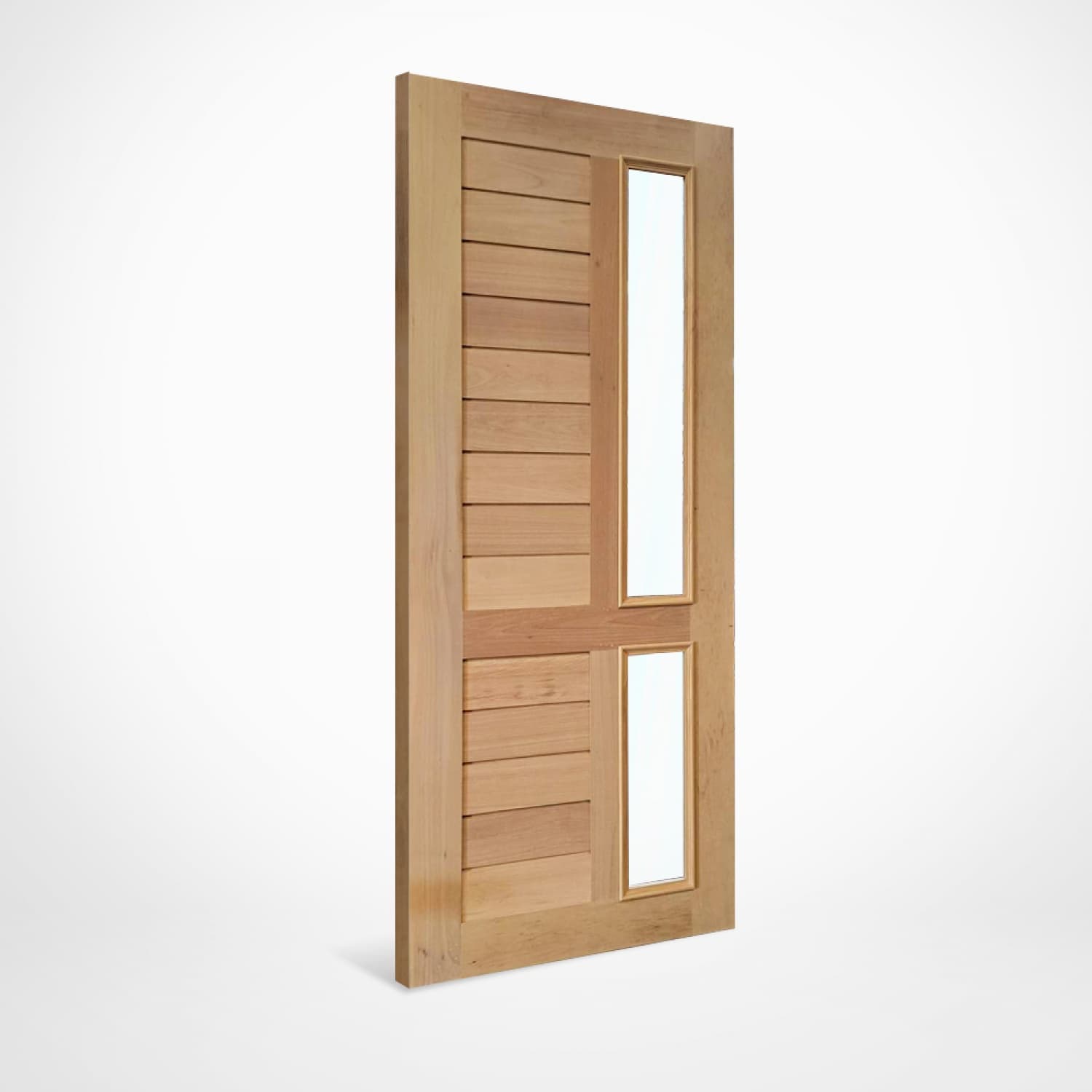 MAZTERDOOR ประตูกระจกใส 2 ช่อง  ไม้จาปาการ์ (MD60-05) ขนาด 90x220 ซม. 2