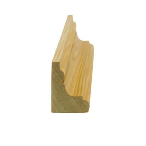 คิ้วตกแต่ง-ไม้สักM.0605(ตุ่ม) 1"x 1.1/2"x7 ฟุต 1