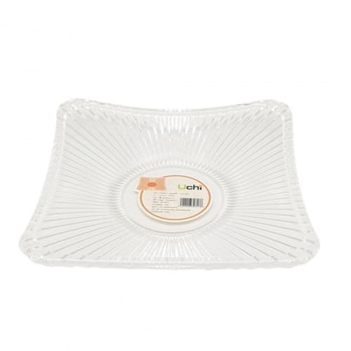 UCHI ถาดอะคริลิค 20X20X3.2 CM. ZYH026 สีใส 1