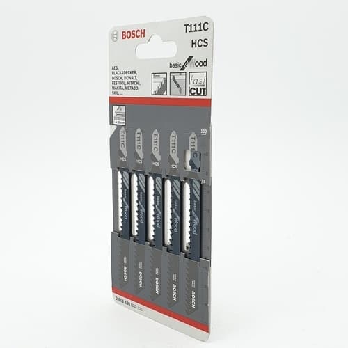 BOSCH ใบเลื่อยจิ๊กซอร์ ไม้ รุ่น T111 C(5 ใบ/แผง) 2