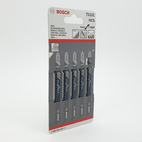 BOSCH ใบเลื่อยจิ๊กซอร์ ไม้ รุ่น T111 C(5 ใบ/แผง) 3