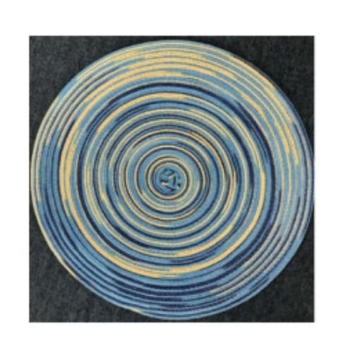 NIBIRU แผ่นรองจานกลม 38x38 ซม. MINAMI-B3 สีฟ้า 3