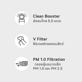 เครื่องฟอกอากาศ LG PuriCare AeroBooster รุ่น  AS55GGWX0.ABAE สีขาว 6