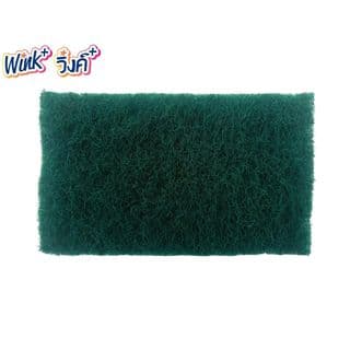 Wink Plus แผ่นใยขัดพร้อมด้ามจับ สำหรับงานขัดล้างทั่วไป ขนาด 15x9 ซม. สีเขียว 4