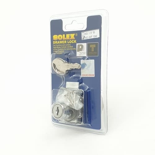 SOLEX กุญแจลิ้นชัก WF194 (แผง) 3
