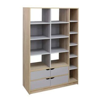 DELICATO ชั้นอเนกประสงค์ 4 ประตู 100X39X150ซม. ทูโทน บีช-เทา 3