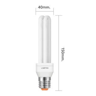LAMPTAN หลอดไฟตะเกียบ 2U 14W แพ็คคู่ แสงเดย์ไลท์ E27 3