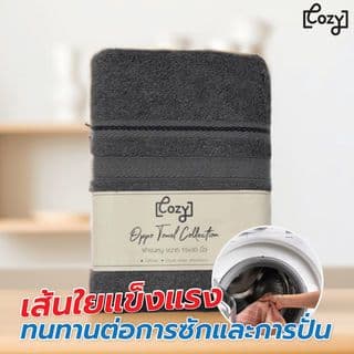 COZY ผ้าขนหนู ขนาด 15x30 นิ้ว (39x76 ซม.) รุ่น OPPO สีเทา 4