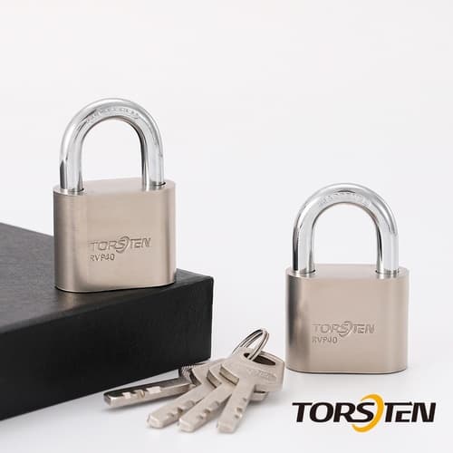 TORSTEN ชุดกุญแจคล้องเหล็กระบบลูกปืน 2ชิ้น(ไส้ทองเหลือง) 40มม รุ่น RVP-340BR.2 2
