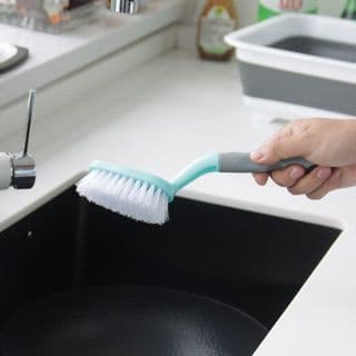 ICLEAN แปรงขัดอเนกประสงค์ด้ามสั้น รุ่น GTG56938 ขนาด 3.5x5.5x26 ซม. สีเขียว-เทา 9