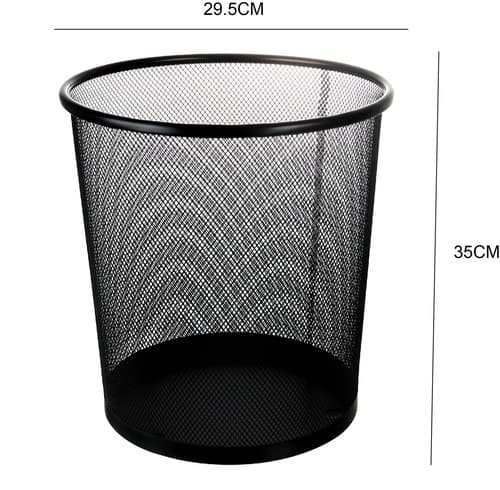 SMITH ตะกร้าเหล็กกลมอเนกประสงค์ 20 ลิตร (L) รุ่น TG59203 ขนาด 29.5x29.5x35ซม. สีดำ 2