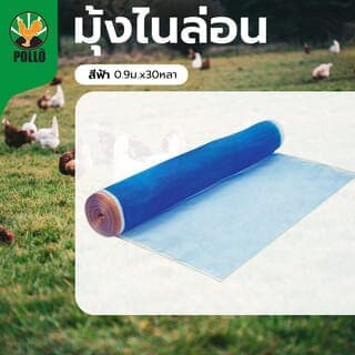 POLLO มุ้งไนล่อน 0.9ม. X30หลา สีฟ้า