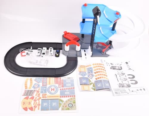 TOYS ของเล่นชุดรางรถตำรวจและเฮลิคอปเตอร์พร้อมอุปกรณ์#255(53x35x8ซม.) 3
