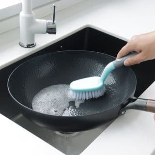 ICLEAN แปรงขัดอเนกประสงค์ด้ามสั้น รุ่น GTG56938 ขนาด 3.5x5.5x26 ซม. สีเขียว-เทา 10