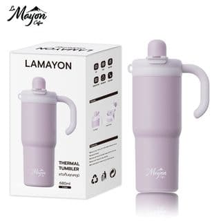 LAMAYON แก้วเก็บอุณหภูมิ 680 มล. YUNA สีชมพู 1