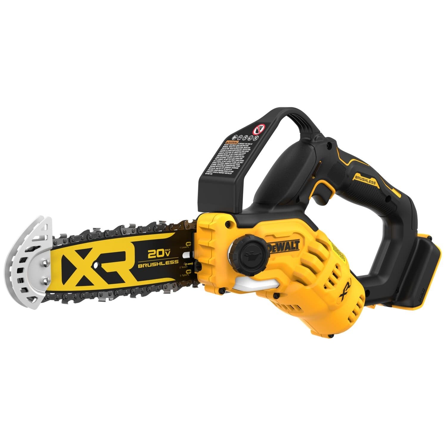 DEWALT เลื่อยโซ่มือเดียวไร้สาย 8 นิ้ว 20V DCCS623B เฉพาะตัวเครื่อง