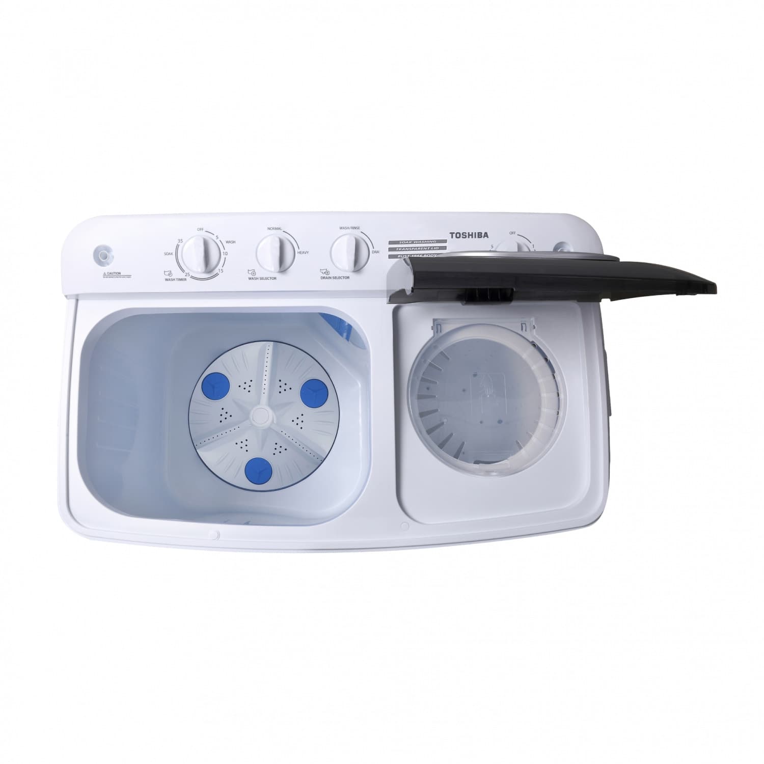 TOSHIBA เครื่องซักผ้า 2 ถัง ขนาด 17 KG รุ่น VH-Q180MT สีขาว 3