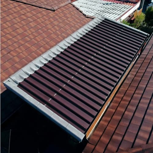 ตราเพชร กระเบื้องหลังคาลอนคู่ 0.5x50x150 ซม. สีเขียวประกายเพชร 8