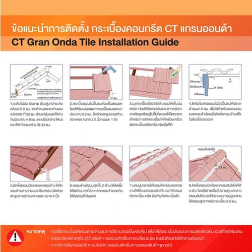 ตราเพชร ครอบข้างปิดชาย หลังคาคอนกรีต CTแกรนออนด้า สีแดงพันธุ์ทิพย์ 3