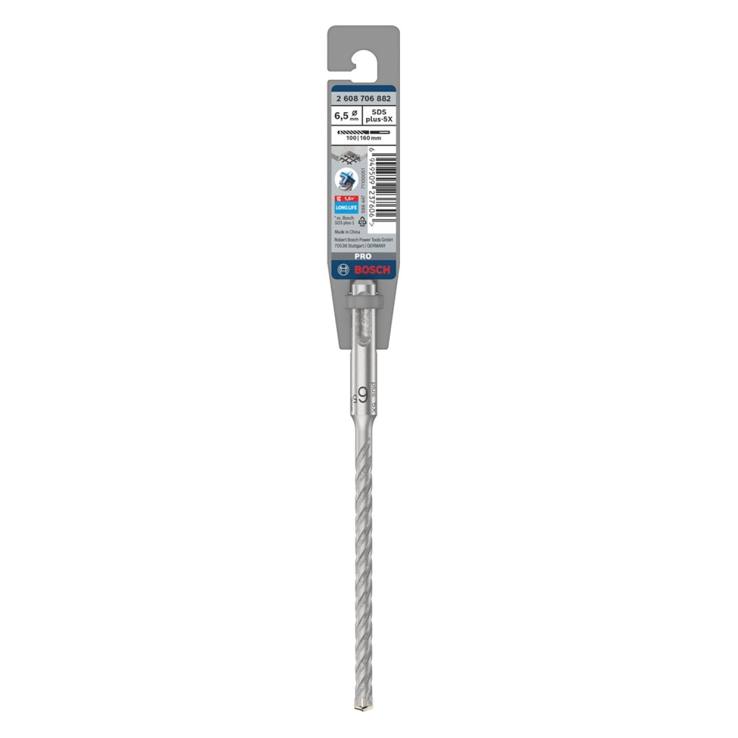 BOSCH ดอกโรตารี่ SDS Plus-PRO 5x ขนาด 6.5x50/160 4