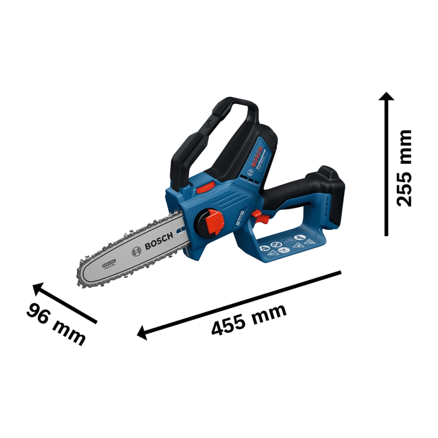 BOSCH เลื่อยโซ่ 8นิ้ว ไร้สาย18V รุ่น GKE18V-20 (เฉพาะเครื่อง) 3