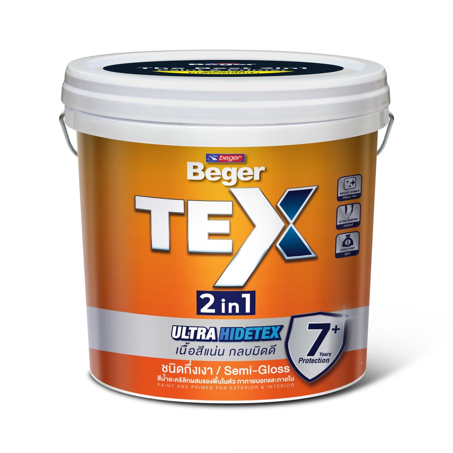 Beger TEX 2in1 ภายนอก กึ่งเงา 2.5GL เบส D