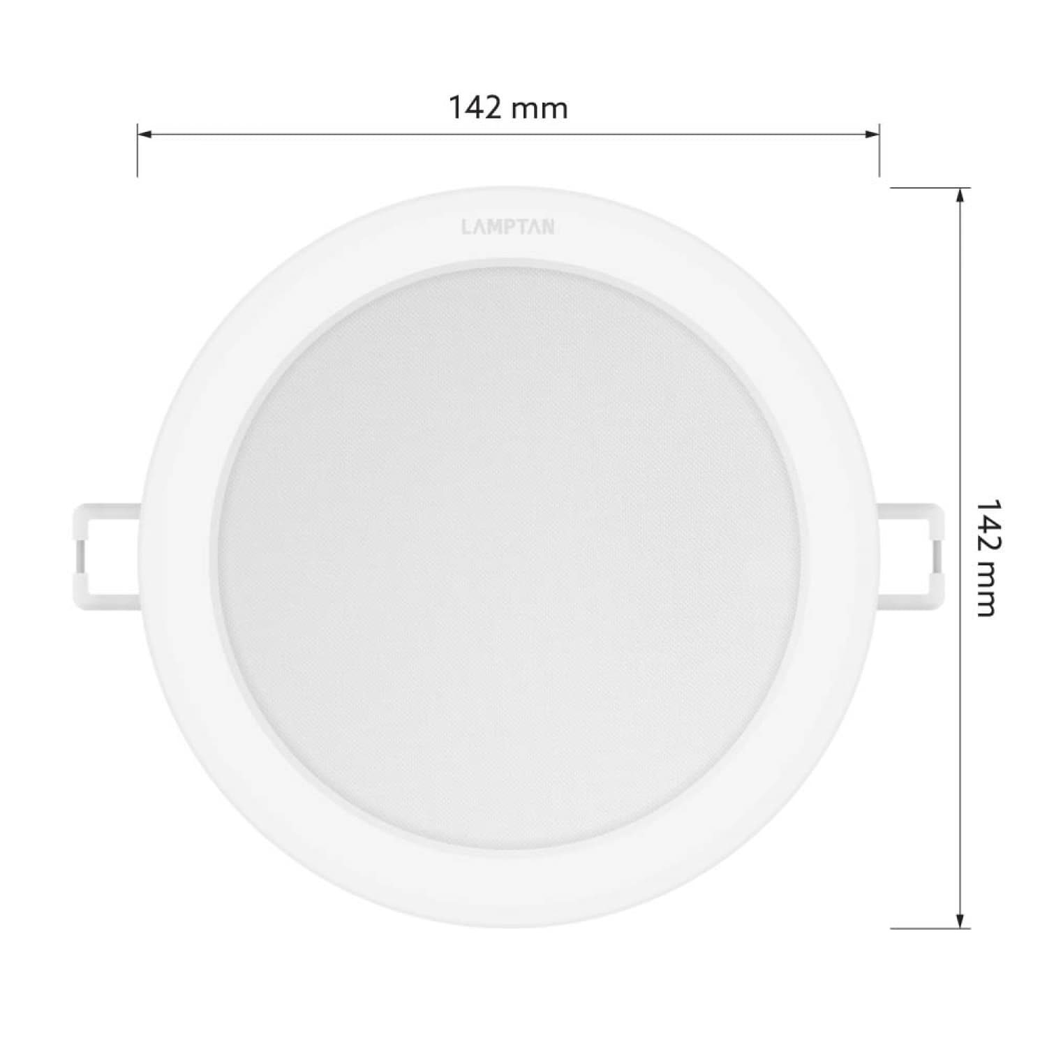 LAMPTAN โคมดาวน์ไลท์ LED แบบฝังหน้ากลม 4.5นิ้ว 14W รุ่นอีมิท แสงเดย์ไลท์ 3