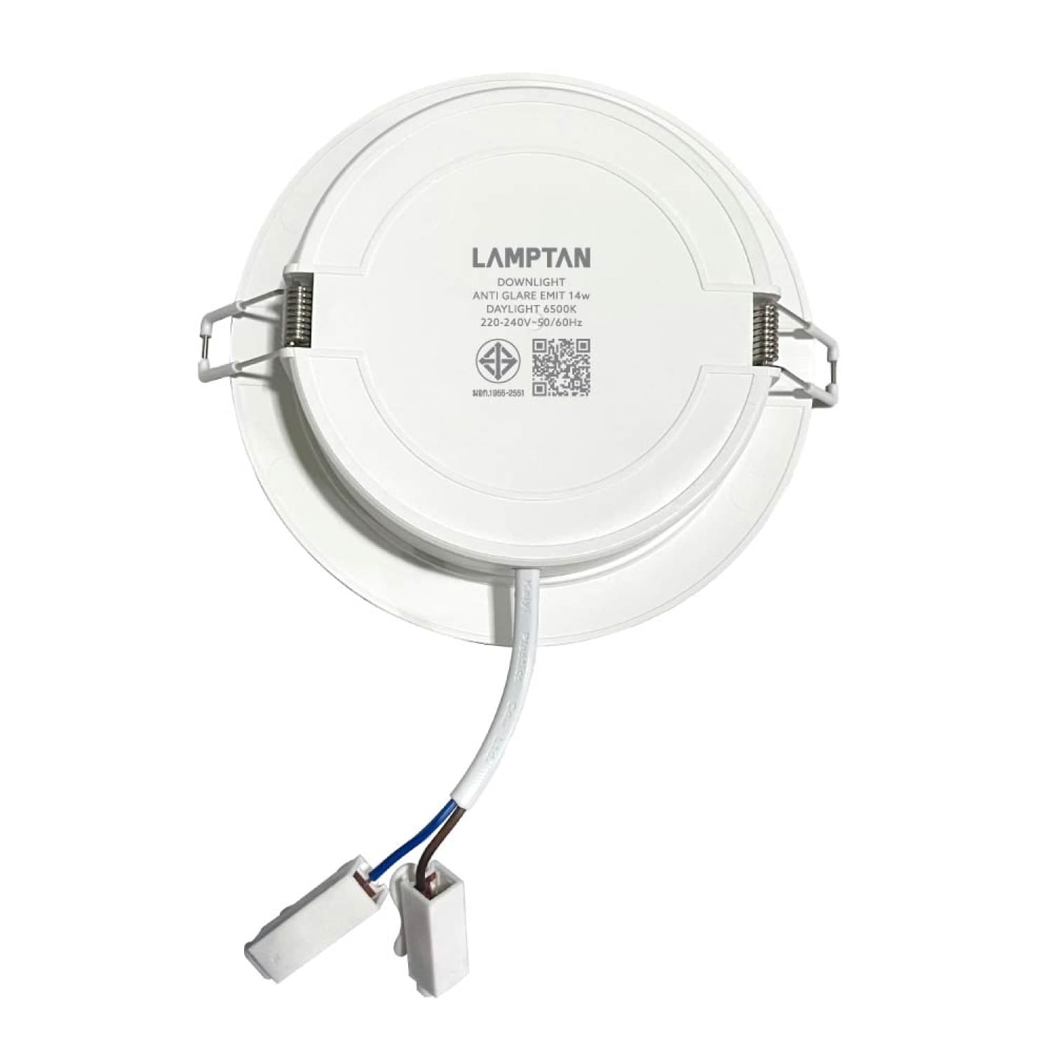 LAMPTAN โคมดาวน์ไลท์ LED แบบฝังหน้ากลม 4.5นิ้ว 14W รุ่นอีมิท แสงเดย์ไลท์ 5