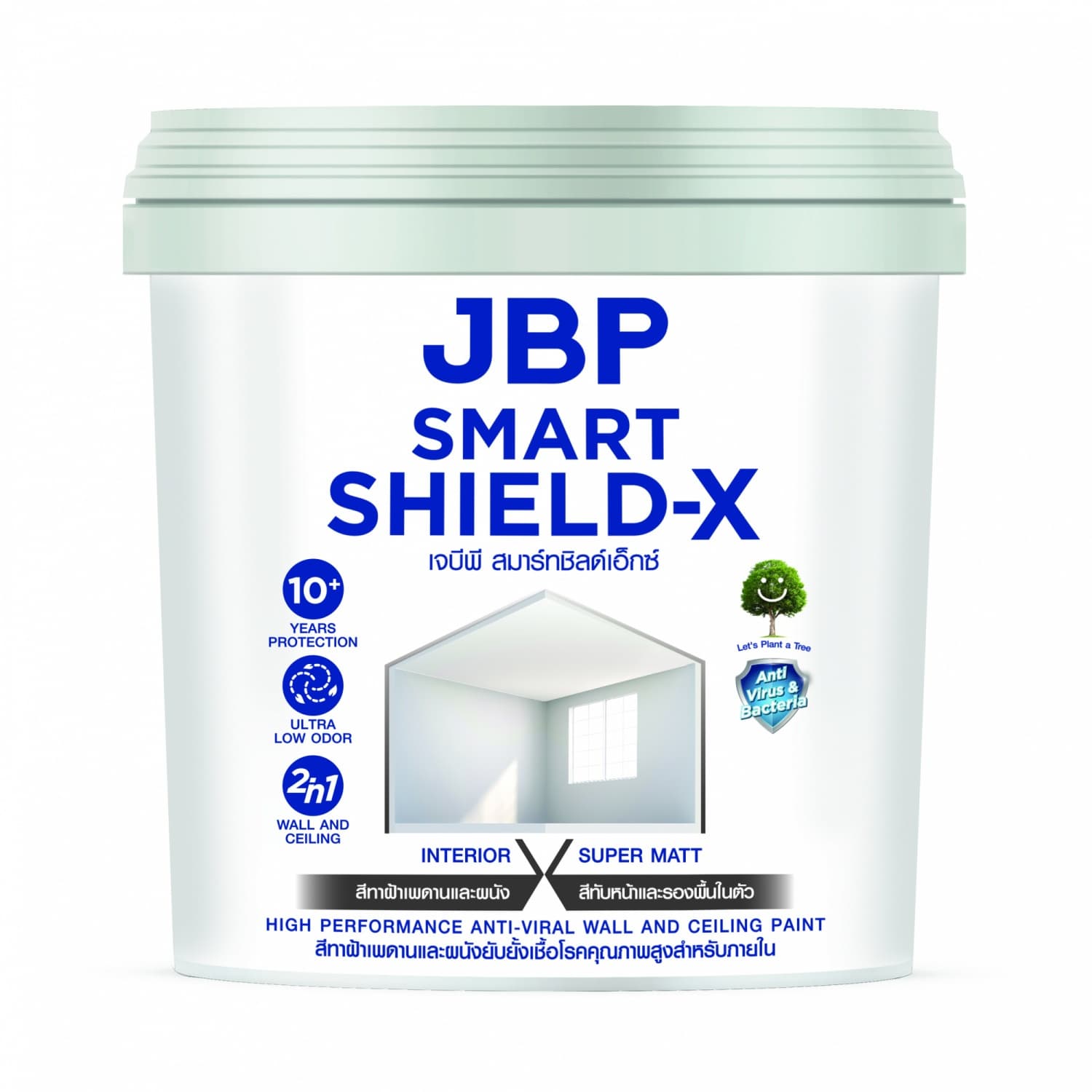 JBP สีทาฝ้าเพดาน SMART SHIELD X เบอร์ 7999 ขนาด 1 GL. Warm White 1