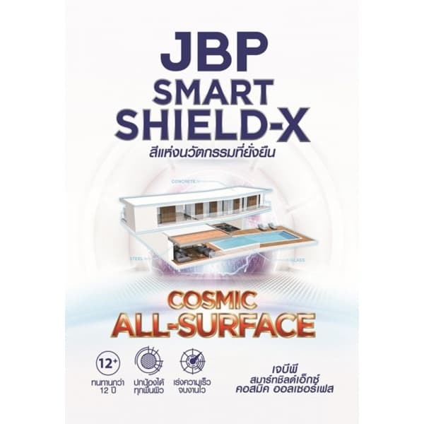 JBP สีน้ำภายนอก Smart Shield-X All Surface Satin เบส B 1GL 2