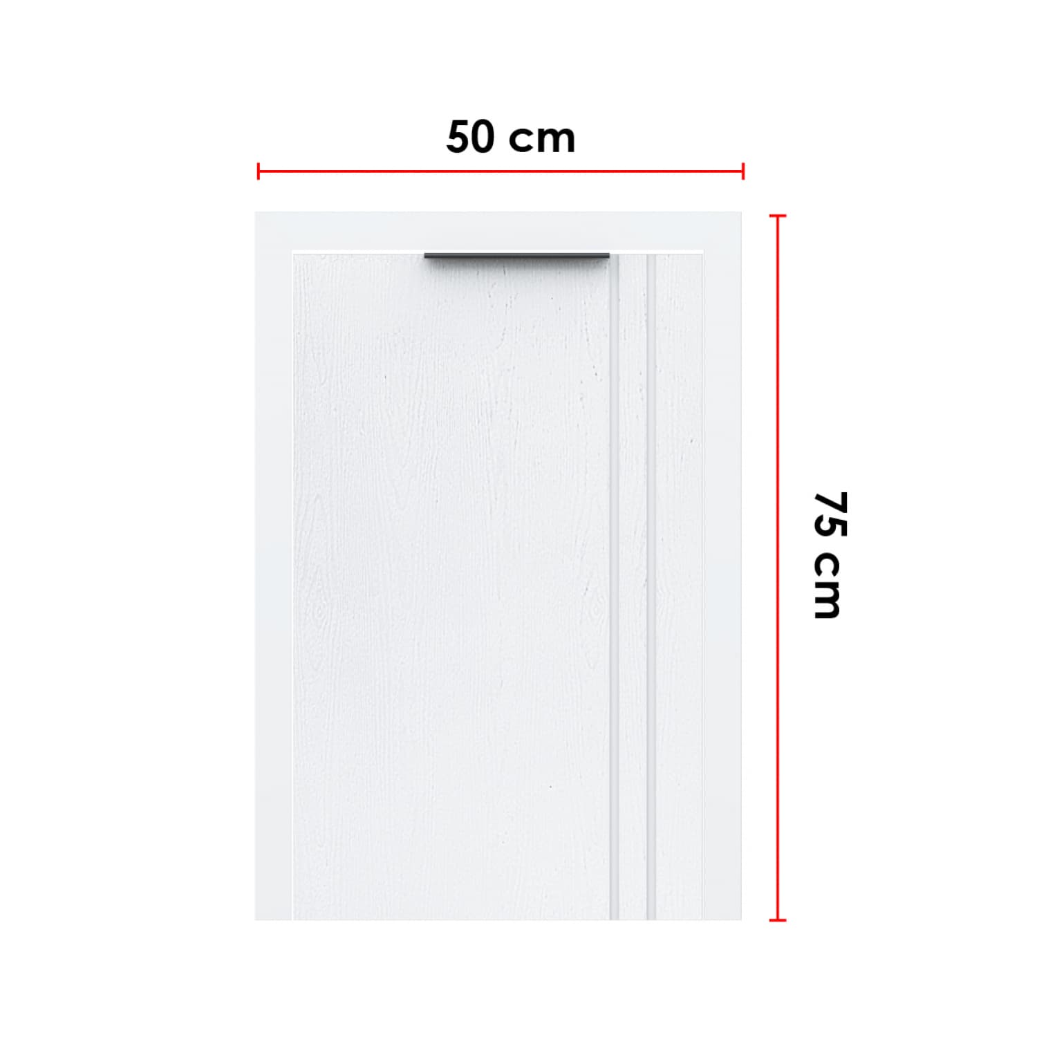 CLOSE Lumine  บานถังแก๊ส uPVC 50x75 ซม. เซาะร่อง สีเพียวไวท์ 2