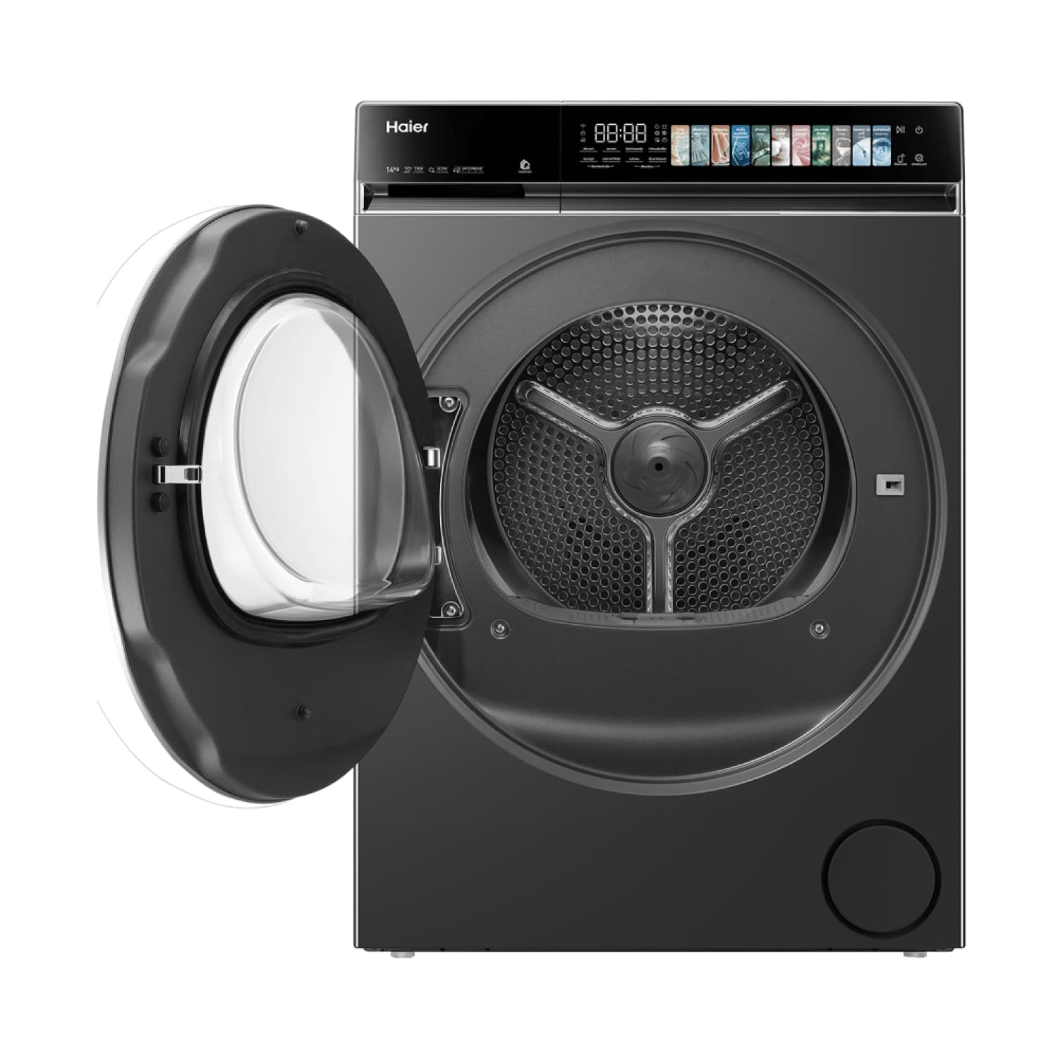 HAIER เครื่องอบผ้าฝาหน้า ขนาด 14 กก. รุ่น HD140-AR367S8U1 สีดำ 4
