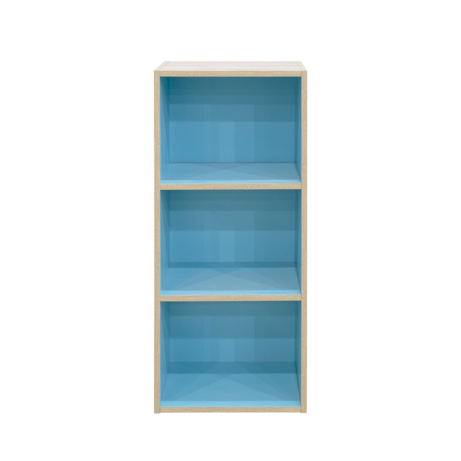 DELICATO ชั้นอเนกประสงค์ 3 ช่อง ขนาด40X29X89ซม.ทูโทน บีช-ฟ้า 5